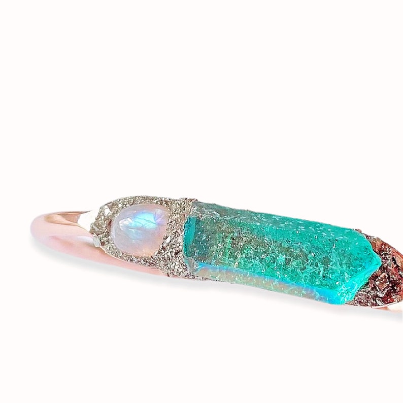 Aqua Resin with Moonstone Bracelet