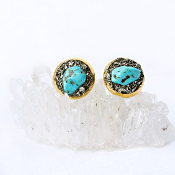 Natural Turquoise Studs Earrings, Turquoise Minimalist Earrings, Birthstone  Jewelry, Turquoise Solitaire Stud Earrings, Turquoise Jewelry 