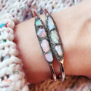 Raw Opal Jewelry, Gold Opal Jewelry, Raw Opal Bracelet, Australian Opal Jewelry, Inspirational Bracelet, Inspirational Jewelry