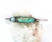 Rainbow Moonstone and Raw Aqua Aura Quartz Crystal Bracelet Jewelry 