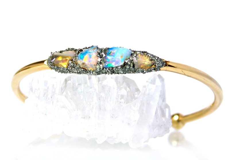 Raw Opal Jewelry, Opal Bracelets, Opal Jewelry, October Birthstone, October Opal, Birthday Gift for October, Opal Birthstone Gift image 4