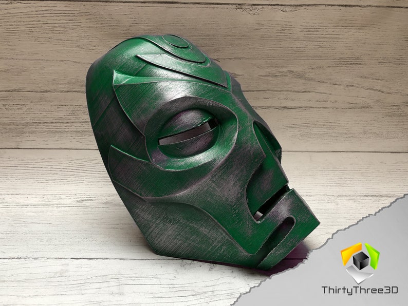 Skyrim Dragon Priest Masks, Wearable, 3D Printed, Unofficial. US Rahgot Green