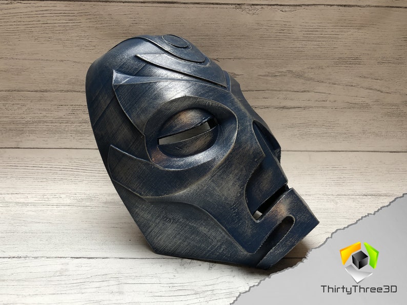 Skyrim Dragon Priest Masks, Wearable, 3D Printed, Unofficial. US Morokei Light Blue