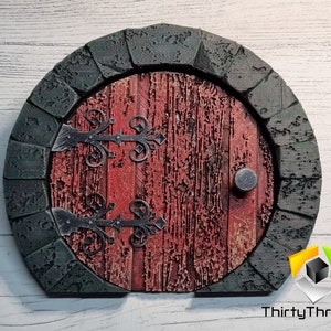 Small garden doors 3D Printed. Red