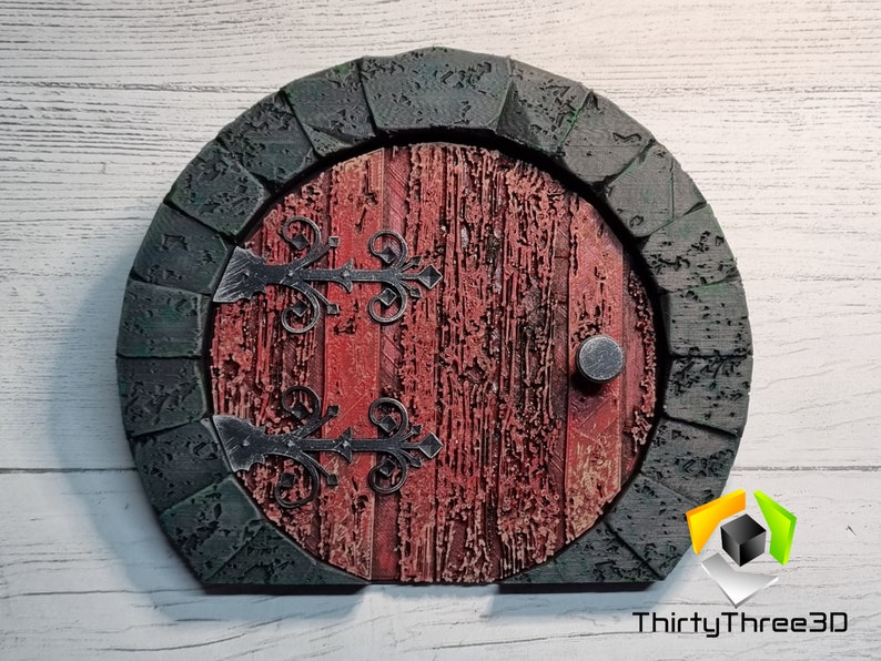 Small garden doors 3D Printed. Red