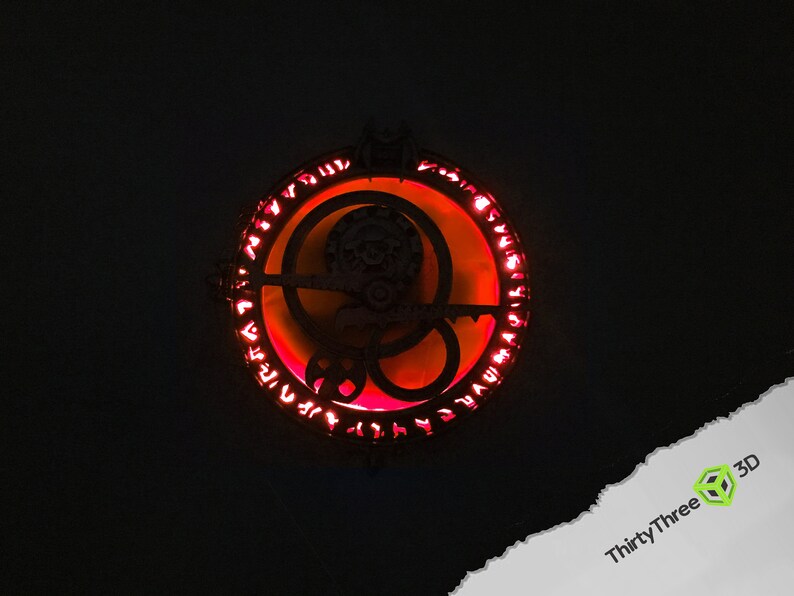 Trollhunters Amulet of Daylight / Eclipse, 3d Printed, rechargeable LED, Unofficial US image 7