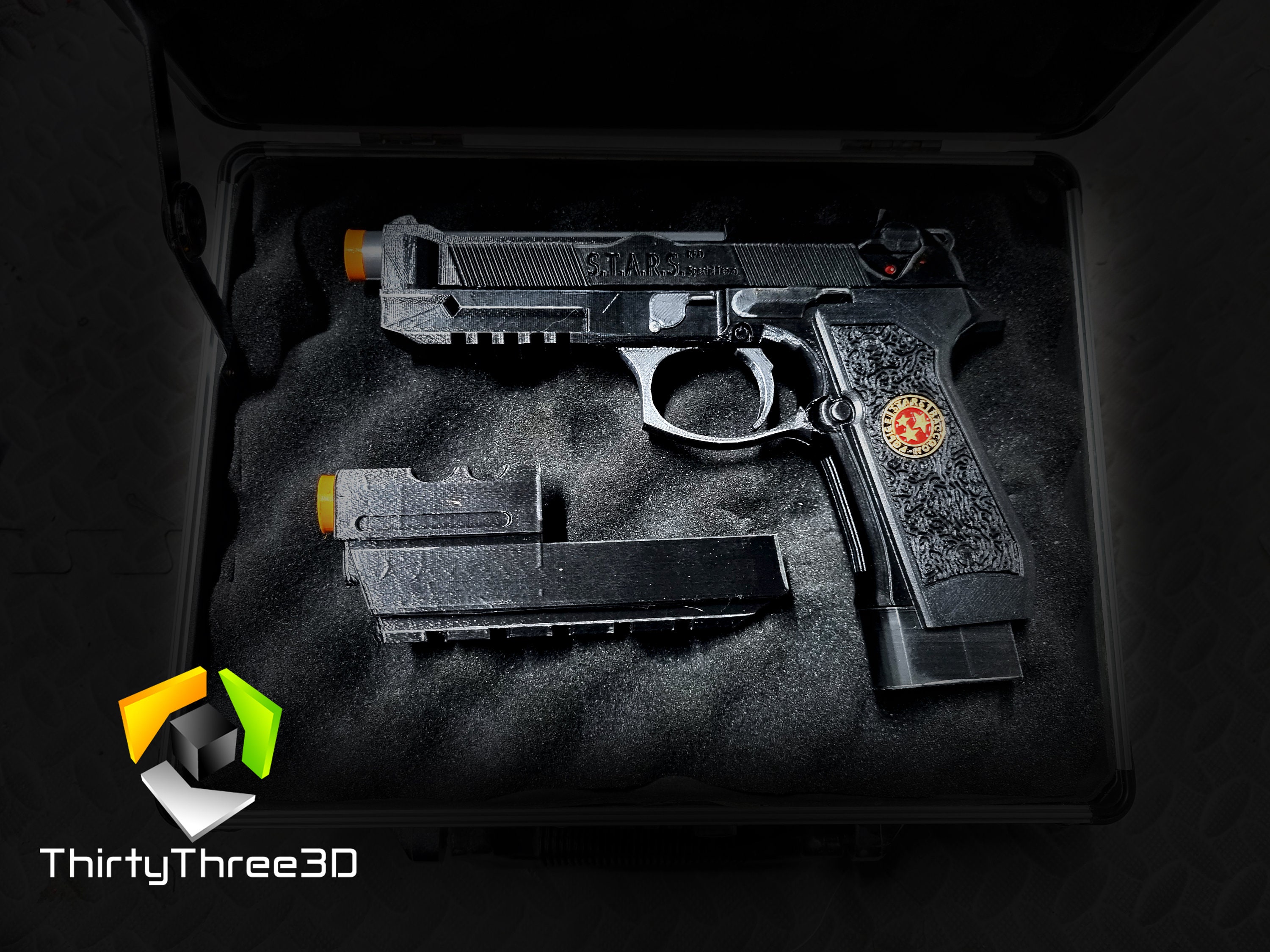 Barry Burton's M92, Resident Evil, 3D Printed, (unofficial Barry Burton's M92, Resident Evil, 3D Printed, (unofficial