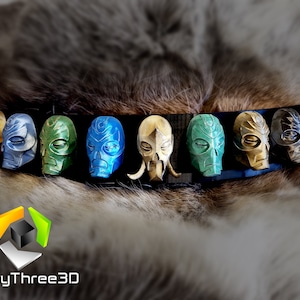 Skyrim  9 Dragon Priest Masks Display 3D Printed, Unofficial