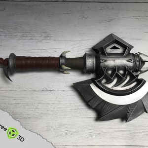 Durotan Warcraft Axe, 3D Printed, Unofficial