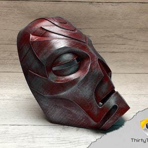 Skyrim Dragon Priest Masks, Wearable, 3D Printed, Unofficial. US Hevnoraak Red