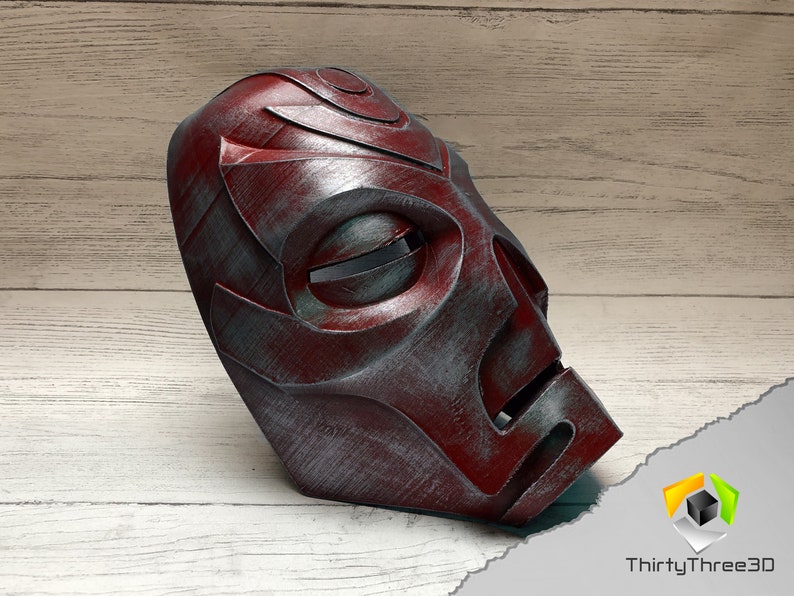 Skyrim Dragon Priest Masks, Wearable, 3D Printed, Unofficial. US Hevnoraak Red