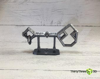 Thorin's Key to Erebor - 3D Printed Replica with Display Stand