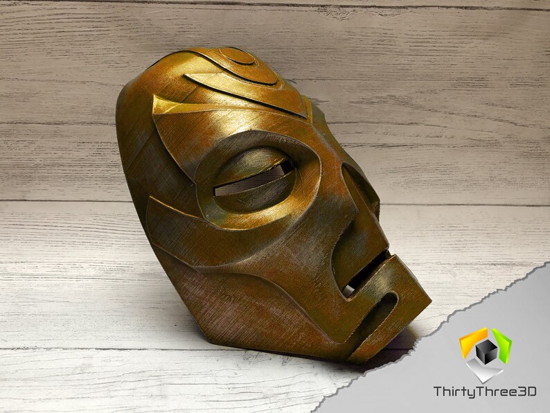 Skyrim Dragon Priest Masks, Wearable, 3D Printed, Unofficial. US Wolsung Orange