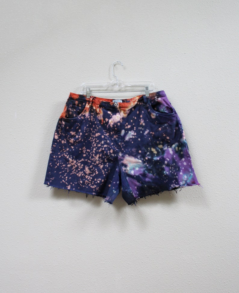 Tie dye cut off shorts