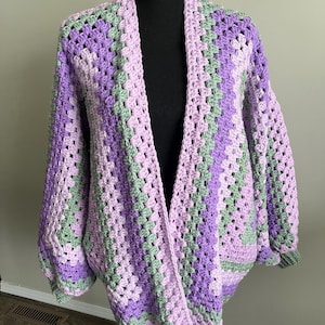 Adult Hexagon Cardigan, Oversized, One Size Fits most, OOAK, Ready to ship