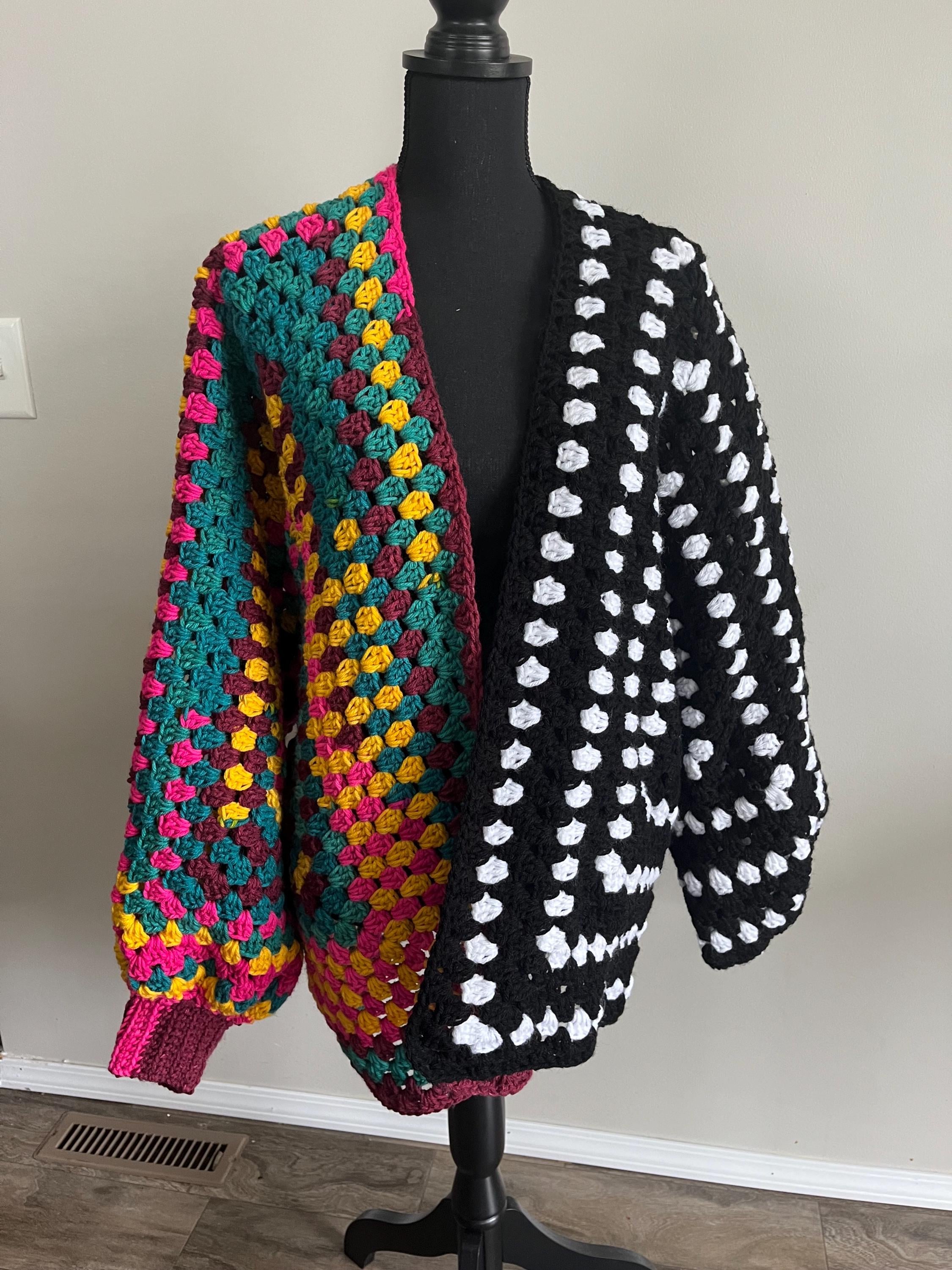 Adult Hexagon Cardigan, Jack and Sally Inspired, Oversized, One