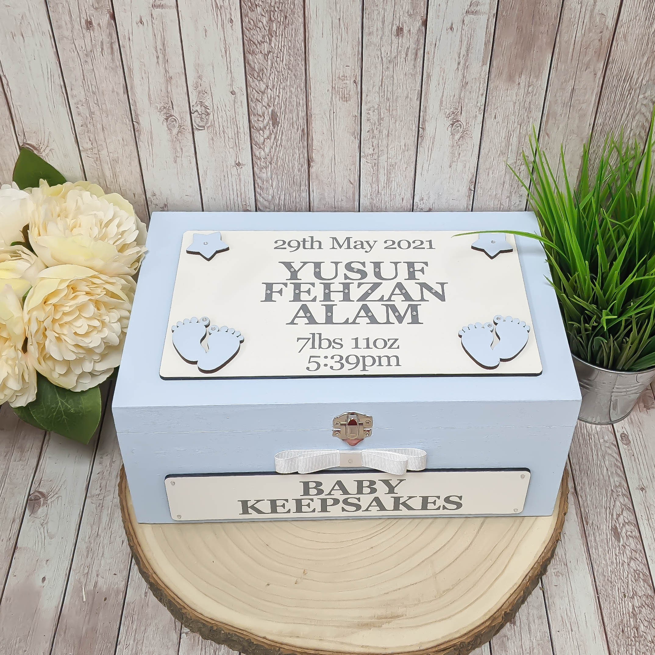 Personalised New Baby Keepsake Box Gift for Baby Boy Newborn Etsy