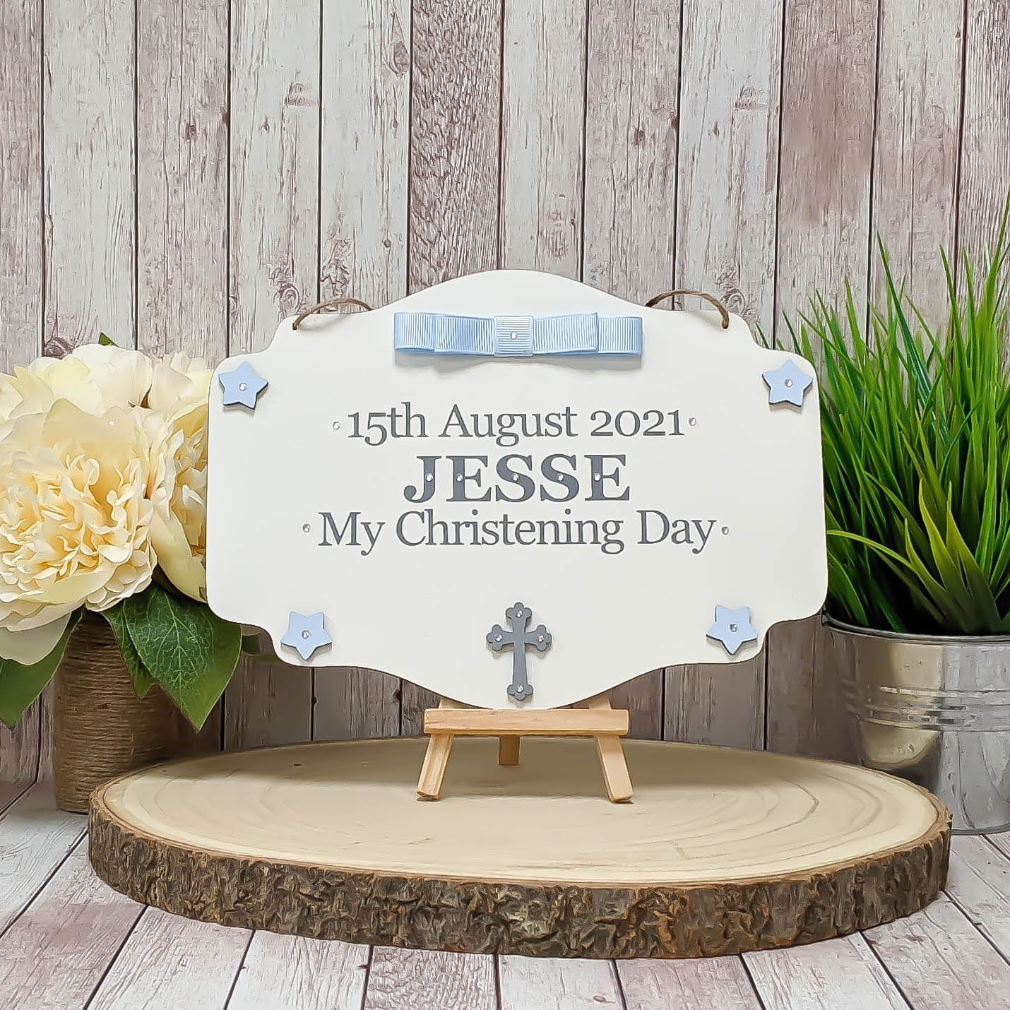Personalised Boy's Christening Plaque Baptism Present Etsy