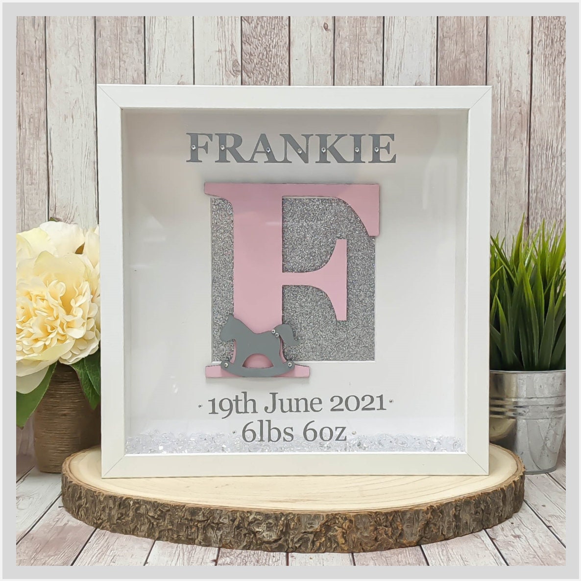 Personalised New Baby Keepsake Frame Gift for Baby Girl Etsy