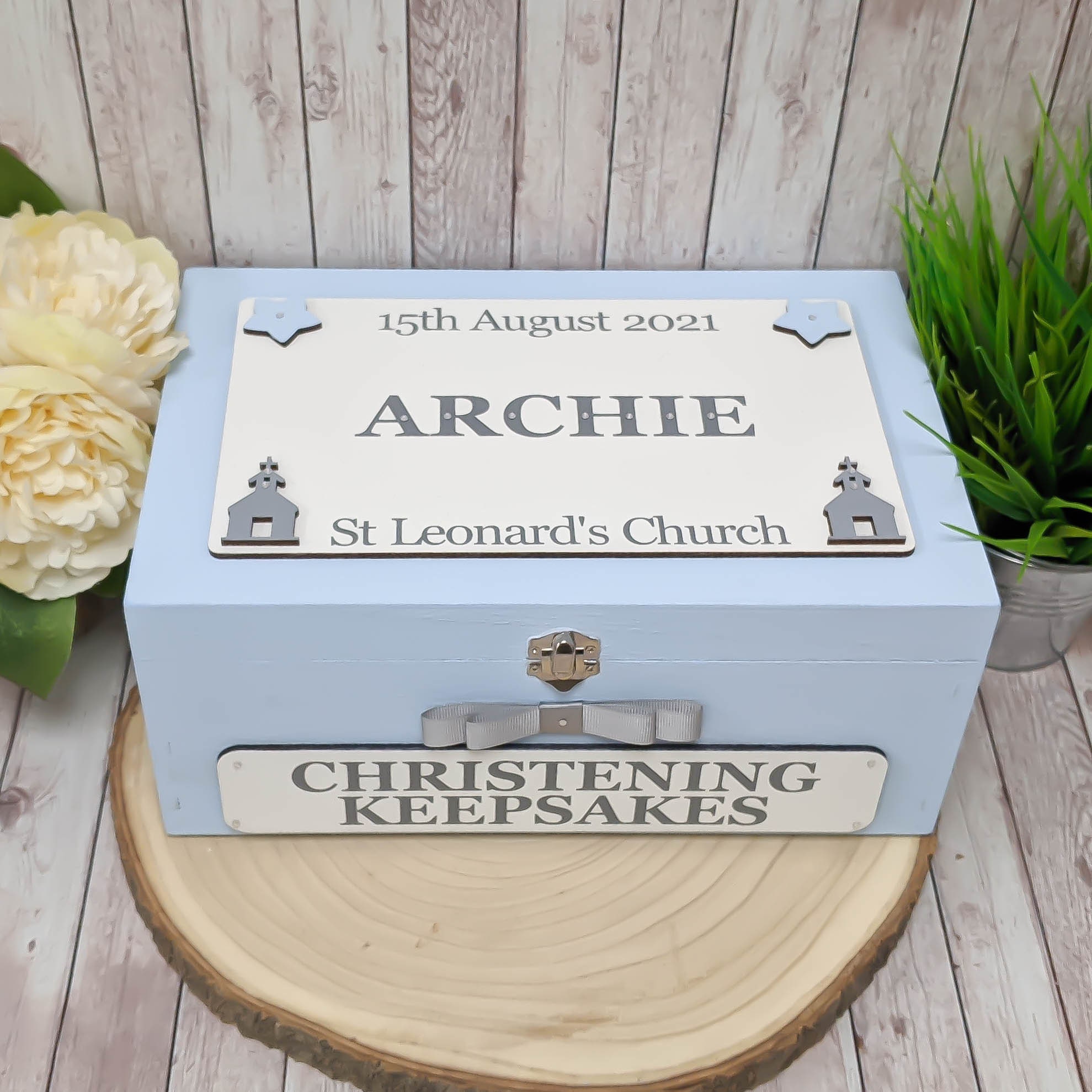 Personalised Boy's Christening Keepsake Box Baptism Etsy