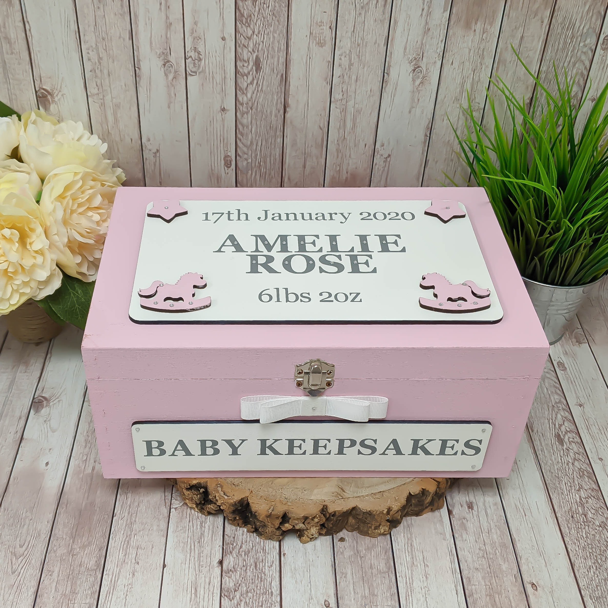 Personalised Baby Keepsake Box New Baby Girl Keepsake Box Etsy