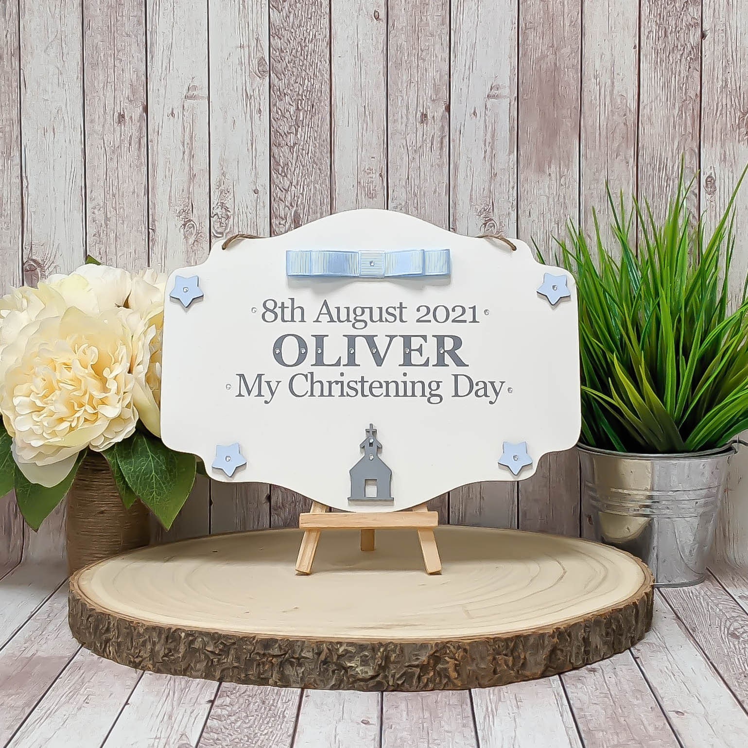 Personalised Boy's Christening Plaque Baptism Present Etsy