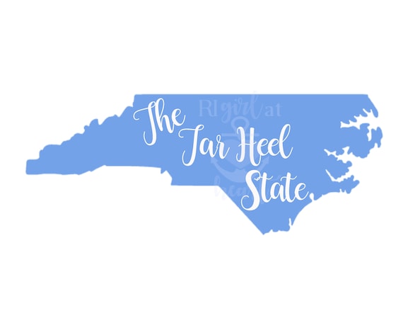 North Carolina State Nickname The Tar Heel State Instant Etsy