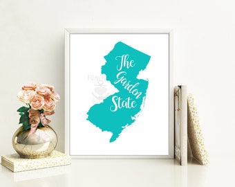 New Jersey Map Print – The Garden State Wall Art (Digital Download)