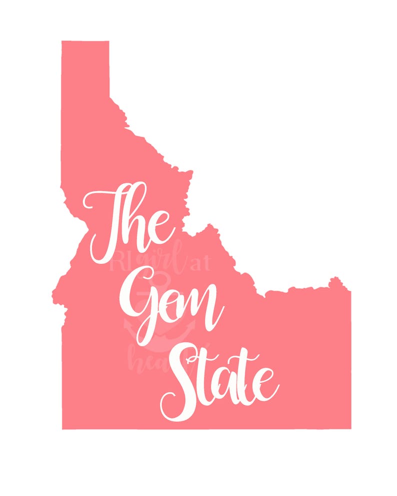 Idaho State Nickname the Gem State INSTANT DIGITAL Etsy