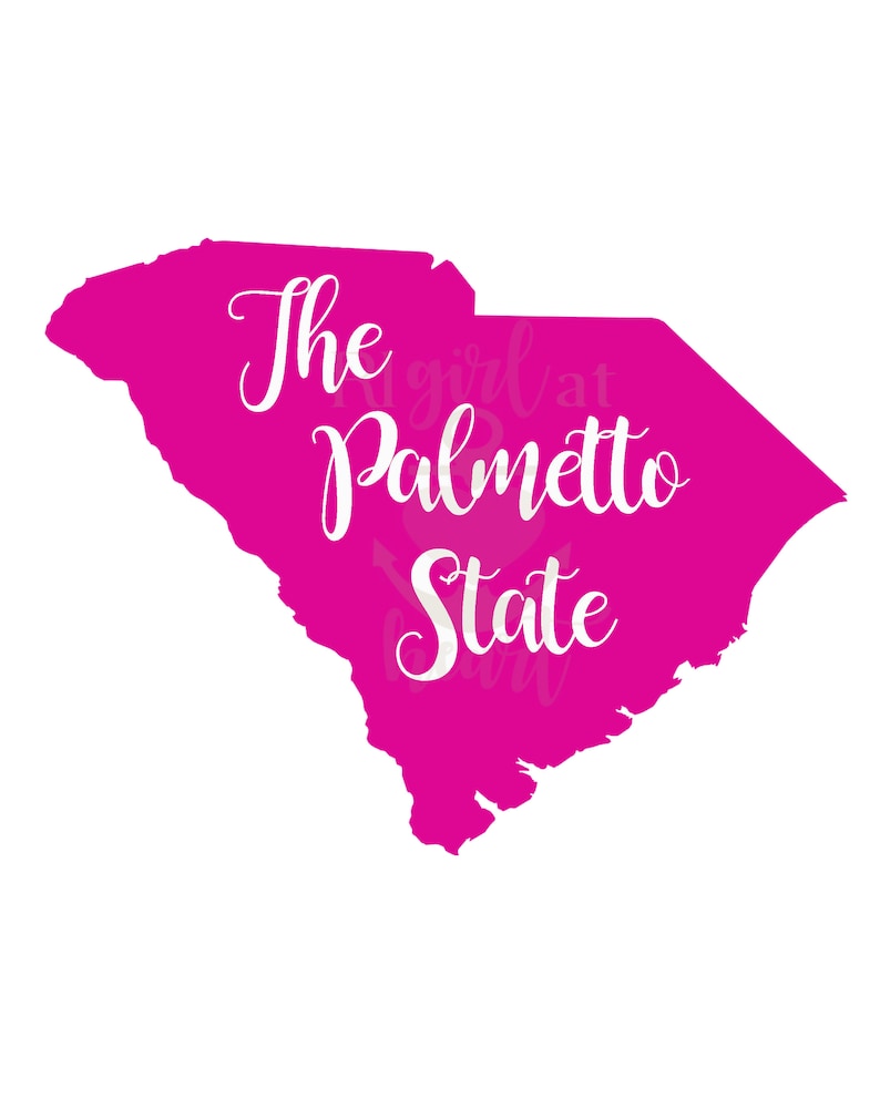 South Carolina State Nickname the Palmetto State INSTANT Etsy