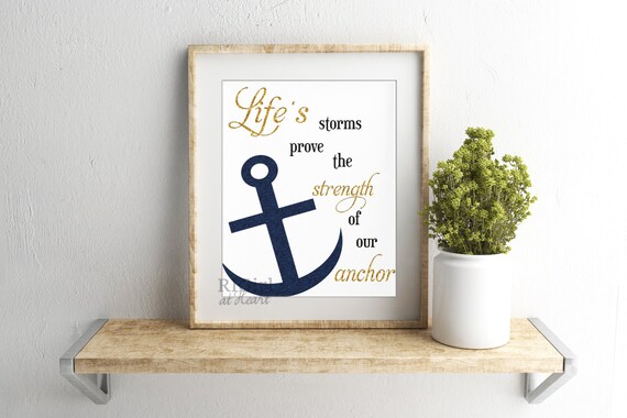 INSTANT DOWNLOAD Anchor Quote Print - Etsy