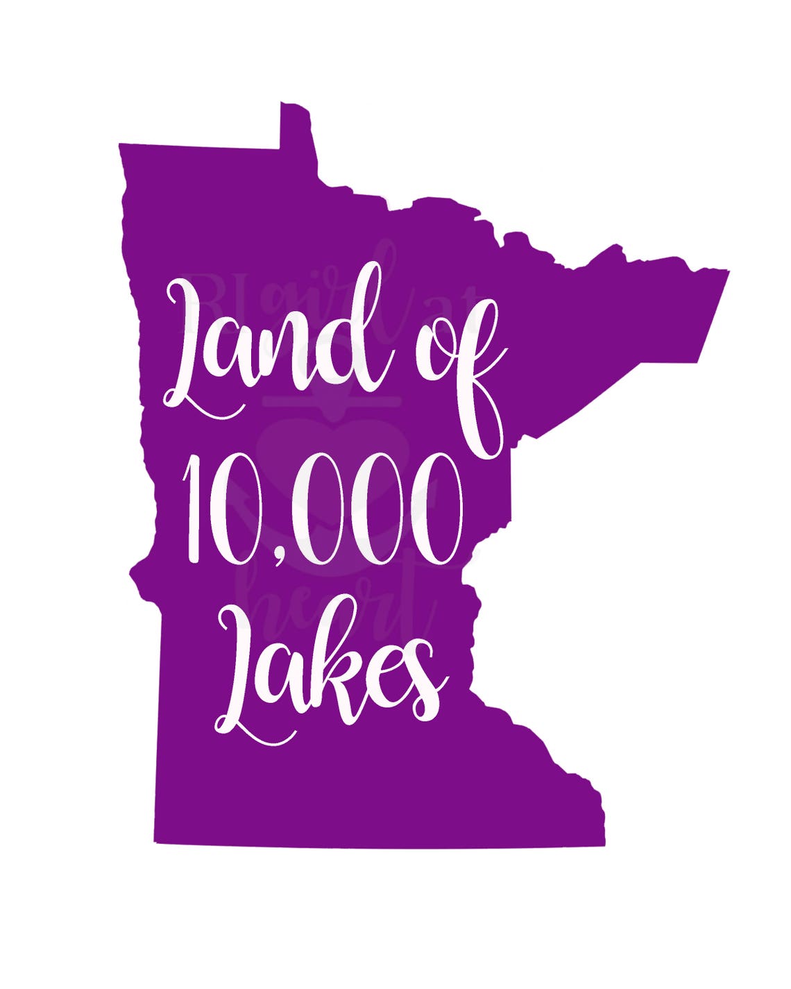 Minnesota state nickname Land of 10000 Lakes INSTANT Etsy