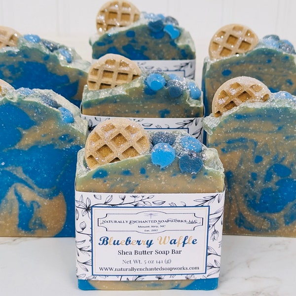 Holiday soap, Blueberry waffle soap, Handmade soap, Bar Soap, Artisan Soap, Soap Gift, Bath Soap, Bar Soap, stocking stuffer gift idea