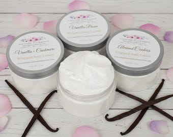 Whipped Goat Milk Body Butter, Vanilla Scented Winter Lotion