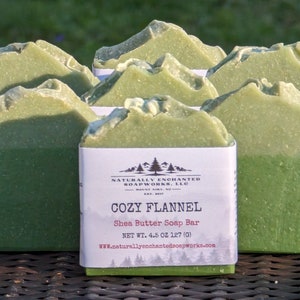 Cozy flannel soap, Handmade Soap, Natural soap, Body soap, Handcrafted soap, Artisan soap, body Soap, Solid Soap,