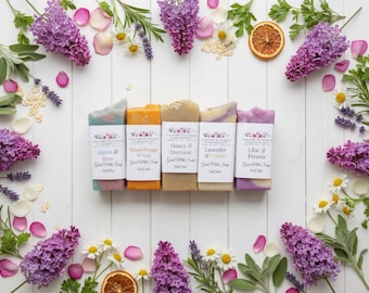 Handmade Goat Milk Half Bar Soaps: Natural Shea Butter Guest Mini Soap