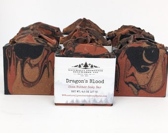 Soap Bar, Mens Soap, Dragons Blood scented Soap Bar, charcoal soap, clay soap, Handmade Soap Bar, guy Soap Bar, uni-sex  Soap