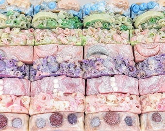 Handcrafted Scented Soap Bar: Shimmering Decorative Guest Soap