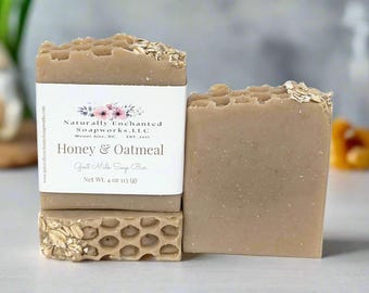 Handmade Honey Oatmeal Goat Milk Soap with Shea Butter