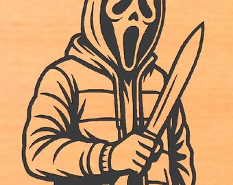 Halloween urban ghostface (dxf svg) cnc file