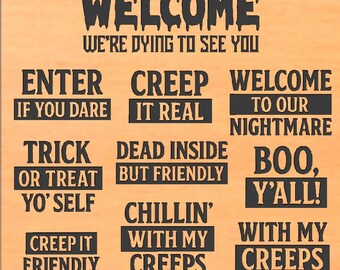 Halloween phrase bundle 2 (dxf svg) cnc file