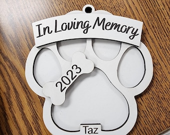 In loving memory dog ornament bundle dxf file svg file  (for CNC or Laser Lightburn Software)cnc file laser file
