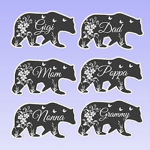 Bear name  DXF Bundle (for CNC or Laser Lightburn Software)cnc file laser file