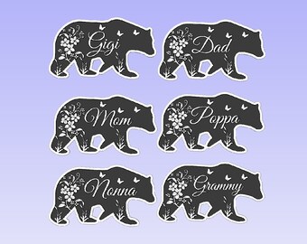 Bear name  DXF Bundle (for CNC or Laser Lightburn Software)cnc file laser file
