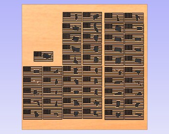 US States flag bundle dxf file (for CNC or Laser Lightburn Software)cnc file laser file