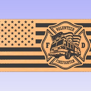 Volunteer Firefighter (dxf only) cnc cut file(not for laser)