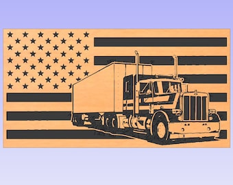 semi flag dxf (for CNC or Laser Lightburn Software)