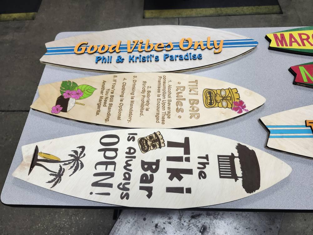 Tiki Sign Bundle Dxf File Svg File (for CNC or Laser Lightburn Software ...