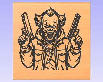 Halloween urban pennywise (dxf svg) cnc file