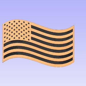 Wavy Flag dxf cnc cut file